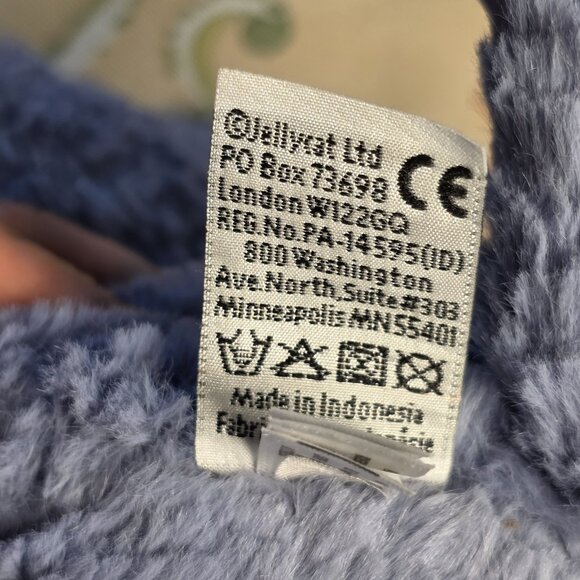 Jellycat Fuddlewuddle Elephant Medium 9” Blue Plush Stuffed Animal Toy - Picture 4 of 8